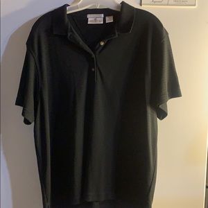 XL Antigua for women golf shirt- black on black